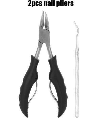 Toenail Clippers Stainless Steel Double Spring Straight Blade Toenail Nipper with Toenail Lifter for Foot Nail Treatment for Seniors for Thick Toenails - Buy Online on GoSupps.com