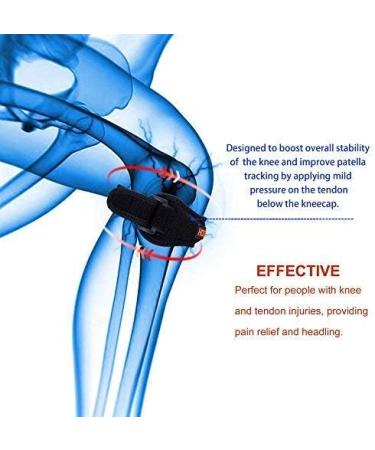 Knee Strap HOOHEY 2 Count - Patella Support for Arthritis, Pain Relief & Stabilization - Ideal for Sports & Activities - Buy Online on GoSupps.com