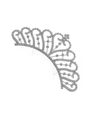 DRESSOOS Crown Side Hair Comb Rhinestone Barrettes for Women Hair Topper Bride Hair Comb Clip Girl Hair Accessories Flower Girl Tiara Rhinestone Hair Clip Wig Rhinestones Alloy Miss Hair up