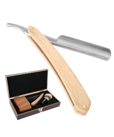 3pcs Manual Razor Set with Beard Brush & Shaving Strips | Premium Wooden Box Gift Set - Ideal for Smooth Shaving - Buy Online on GoSupps.com