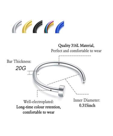 Jconly 46Pcs Ear Nose Lip Piercing Kit - 20G 18G Colorful 316L Steel Needles & Clamps - Buy Online on GoSupps.com