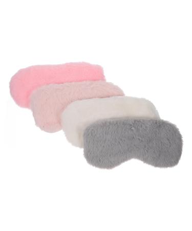 Mobestech 8 Pcs Plush Eye Mask 3D Contoured Eye Masks Sleepover Party Supplies for Girls Sleeping Eye Patch Animal Masks Blindfolds for Kids Sleep Masks for Women Aldult Cotton Child Goggles