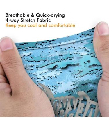 Riverruns Fingerless Sun Fishing Gloves - UPF50+ Lightweight & Breathable for Men - CamoBlue Small - Buy Online on GoSupps.com
