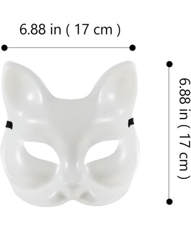 Buy Holibanna 4-Piece Paintable Thermal Cat Masks - DIY Blank White Masks for Masquerade Dance Parties & Cosplay - Buy Online on GoSupps.com