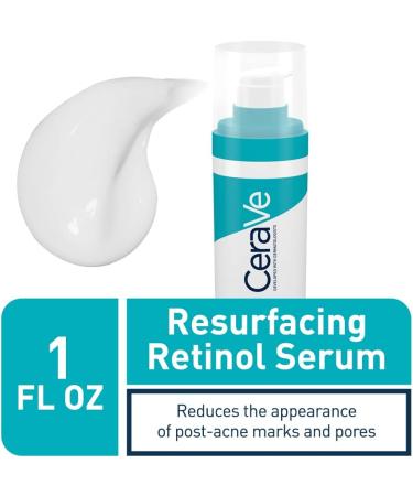 CeraVe Resurfacing Retinol Serum with Ceramides & Niacinamide for Blemish-Prone Skin 30ml & PM Daily Facial Moisturiser Lotion for Normal to Dry Skin 52ml with Niacinamide and 3 Essential Ceramides + CeraVe Moisturiser Lotion - Buy Online on GoSupps.com