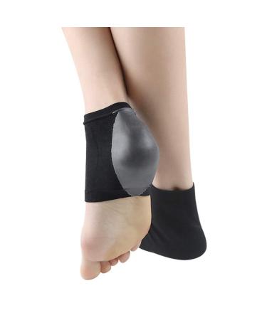Exceart Silicone Heel Socks for Cracked Skin - Moisturizing Dry Heel Cuff for Men & Women - Soft Comfortable Black Boot Socks - Buy Online on GoSupps.com