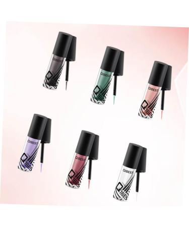 Angoily 6pcs Eyeshadow Glitter Liquid Eyeliner Sparkling Liquid Eyeliner Shadow Shiny Metal - Buy Online on GoSupps.com