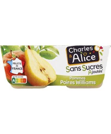 Charles & Alice Fruity desserts Williams apples and pears, no added sugar - 4 pots of 100g