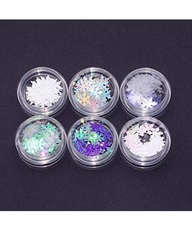 Artlalic 6 Box Winter Christmas Nail Art Glitter Set - Laser Mixed Snowflakes DIY Decoration for Stunning Holiday Nails - Buy Online on GoSupps.com