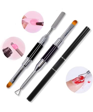 Healeved 1 Set Nail Extension Manicure Clear Acrylic Nails Tips Acrylic Nail Art Pen Nails Brush Dual End Round Tips Nail Decorations for Nail Art Nail Gel Crystal Suit Plastic French White 20x10cm White - Buy Online on GoSupps.com