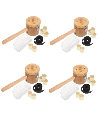 Solustre 4 sentences Hand devices for the moxibusion wood tools Massage tools massage tools holder for Moxibus tunnel wood moxibusion tool suite solid wood stainless steel