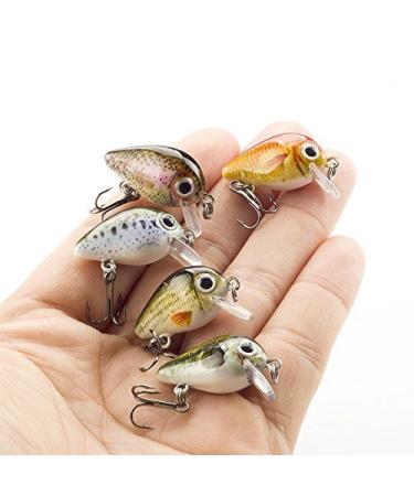 FOVONON Crankbaits Set Lure Fishing Hard Baits Swimbaits Boat Ocean Topwater Lures Kit Fishing Tackle Minnow Vib Set for Trout Bass Perch Fishing Lures with Box F103