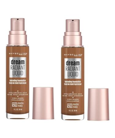 Maybelline New York Dream Radiant Liquid Hydrating Foundation Mocha 128 - Pack of 2 - Buy Online on GoSupps.com