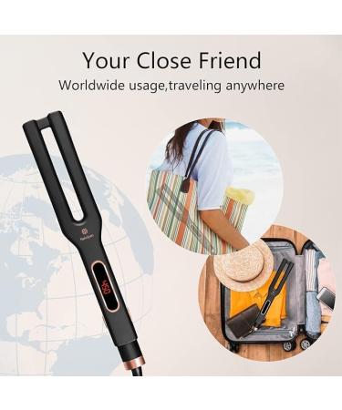 Buy Professional Ceramic Hair Straighteners - Dual Plate PTC Flat Iron for Thick Hair | Ten-Speed Temperature Control for Salon-Grade Styling - Buy Online on GoSupps.com