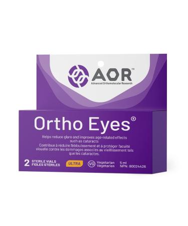 AOR - Ortho Eyes 2x5ml Drops - NAC N-Acetyl-Carnosine Eye Drops for Cataracts - Eye Health Supplement for Adults - Macular Degeneration Supplement - Carnosine Eye Drops to Reduce Glare
