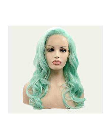 BGHJUE Mint Green Big Wave Long Curly Front Lace Wig - Premium Quality International Shipping - Buy Online on GoSupps.com