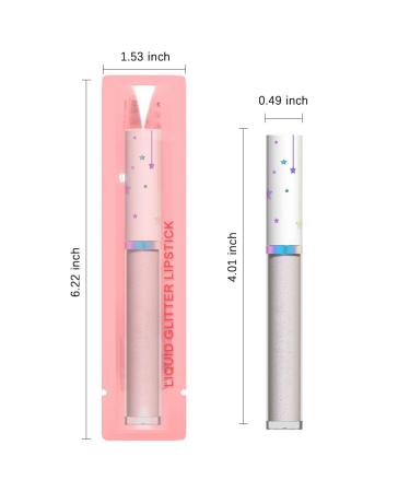 Buy Floral White Metallic Shimmer Glitter Lip Gloss - Long Lasting Waterproof Liquid Lipstick | 1Pc Sparkly Lip Stain Makeup Set for Women - Buy Online on GoSupps.com