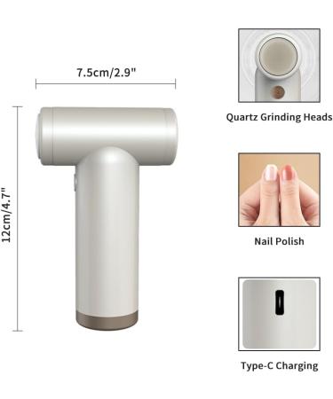 Electric Callus Remover with Quartz Stone Grinding Head 2000 mAh Rechargeable Callus Remover Foot Portable Foot Callus Remover - Buy Online on GoSupps.com