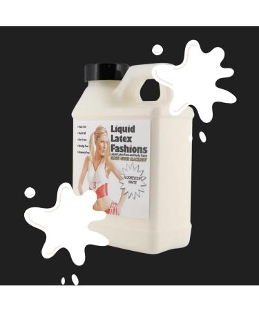 Liquid Latex Fashions: Ammonia-Free Fluorescent White Body Paint - 8 oz for Halloween Art Theater Cosplay & Parties - Buy Online on GoSupps.com