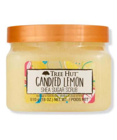 Tree Hut Shea Sugar Body Scrub Candied Lemon 18oz + Bonus Fragrance-Free Makeup Remover Towelettes - Buy Online on GoSupps.com