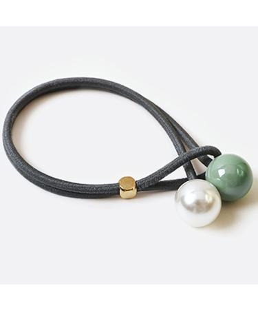 UaiUya 10pcs Big Bead Hair Tie Set for Women and Girls - Black, Blue, Pink, Gray, Light Brown - Buy Online on GoSupps.com