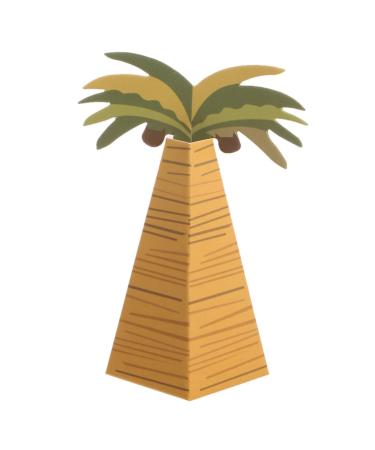 HOMSFOU 20pcs Boxes Coconut Palm Box Cookie Containers Gift Boxes Luau Party Bags Candy Containers Snack Birthday Treat Case Packaging Boxes Wedding Party Favors Paper Biscuit Hawaii