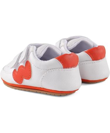 Cheerful Mario Baby First Walking Shoes | Soft PU Leather Prewalkers | Anti-Slip Sole 6-12 Months | Orange - Buy Online on GoSupps.com