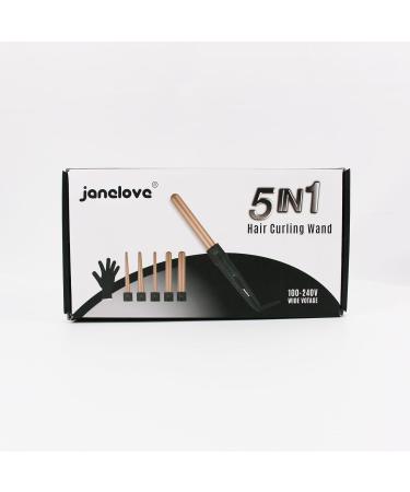 5 in 1 Curling Iron Set - Large Curls Ceramic Coating Adjustable Temp Thermal Gloves - Perfect for International Shipping - Buy Online on GoSupps.com