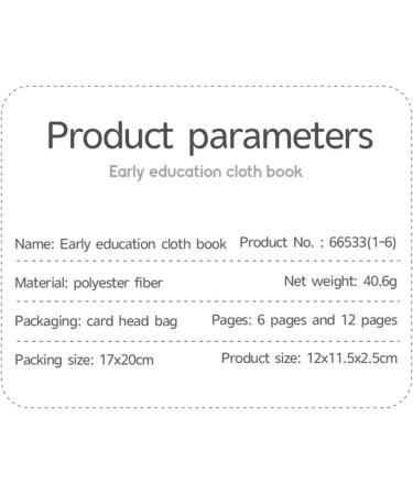 Lichengtai Fabric Quiet Book for Babies | Montessori Sensory Toys for Toddlers | Stroller Clip Educational Toy | Perfect for 6+ Months - Buy Online on GoSupps.com