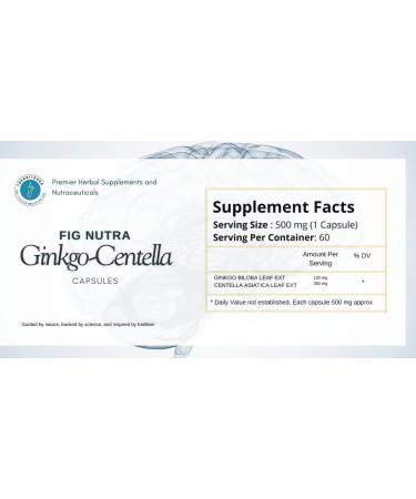 FounditGood FiG Nutra Ginkgo-Centella Capsules | Brain Health Supplement for Focus and Memory | Powerful Blend of Ginkgo biloba Leaf Extract and Centella asiatica Leaf Extract | 60 Veg Capsules - Buy Online on GoSupps.com