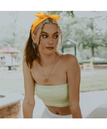 4 Pack Wide Plain Knot Headbands for Women | Soft Turban Hair Bands in Pink, Black, Yellow - Buy Online on GoSupps.com