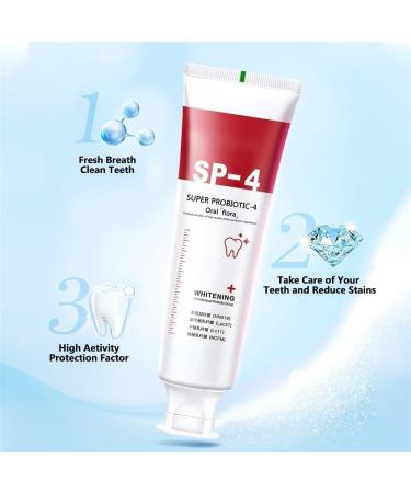 SP-4 Probiotics Brightening Toothpaste - Fresh Breath & Color Correction 5 Count Pack | International Shipping Available - Buy Online on GoSupps.com