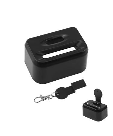 Children's seat belt castles car belt locks crash protection in the car children belt chip fuse to prevent children from opening the seat belts while driving (black)