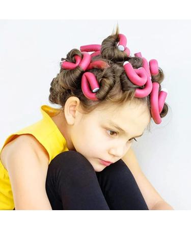 30 PCS Flexible Hair Curlers Flex Rods Flexible Curling Rod Flexible Curling Rollers Curling Rods Hair Rods for Sleeping Styling Hairdressing Pink - Buy Online on GoSupps.com