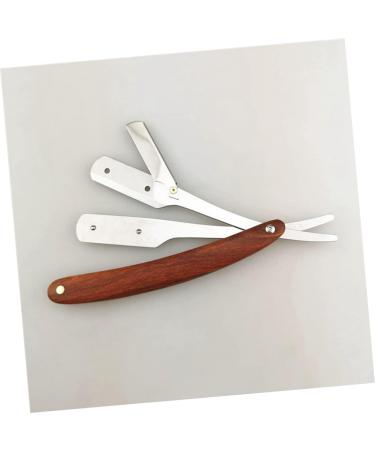 Minkissy 2-Pack Straight Edge Manual Razor - Stainless Steel Hairdresser Razor with Interchangeable Blades & Bamboo Handle - Buy Online on GoSupps.com