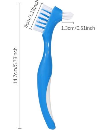 Denture Cleaning Brush 12 Pack - Hard Bristles, Double Sided - Portable False Teeth Toothbrush - Buy Online on GoSupps.com