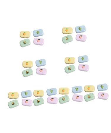 Solustre 32 pc. Colored contact lenses cleaning set container for eyes contact lenses mini case mirror film eye lens container Cartoon-lensing container eye protection glasses case duplex box