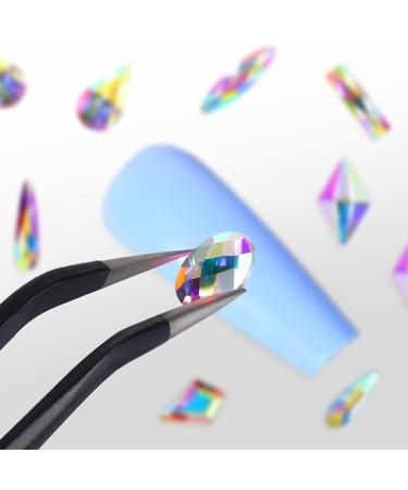360 Pieces Rhinestones for Nails - Multi Shapes Acrylic Crystal Nail Stones - 12 Styles Flat Back Crystals Decorations - AB Color Gems for Nail Art Craft DIY - Buy Online on GoSupps.com