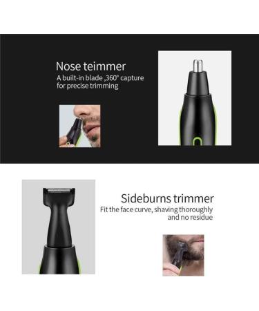 4-in-1 Nose Hair Trimmer for Men - USB Rechargeable Waterproof Ear & Eyebrow Clipper for Travel & Family Use - Buy Online on GoSupps.com