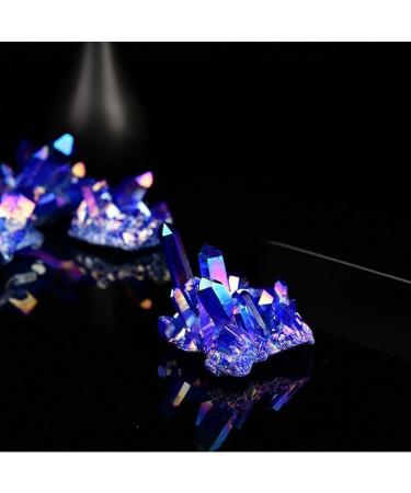 Natural Crystal Rough Crystal Cluster Specimen Blue Angel Aura Flower Natural Electroplating Gemstone Quartz Cluster (Size : 180-200g) - Buy Online on GoSupps.com