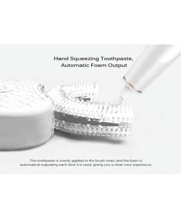Ultrasonic Toothbrush Electric Sonic Toothbrush Automatic Cleaning Toothbrush U-Shaped Teeth Whitening Brush 360 Ultrasonic Electric Toothbrush for Adult(Black) - Buy Online on GoSupps.com