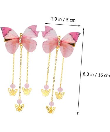 Beavorty 2 Pairs hanfu butterfly headdress kids kimono hair accessories hairpin with tassel hair barrettes tassel hair clips hanfu hair clip metallic hair clips alloy decorate girl child - Buy Online on GoSupps.com