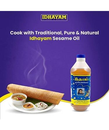 Idhayam Sesame Oil - Gingelly Oil Pure And Fresh With Good Source of Natural Nutrients No Artificial Multi-purpose Uses Oil India origin - Multilple Packs 1litre (PACK OF 1) - Buy Online on GoSupps.com