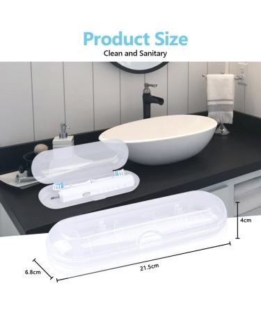 Uraqt Travel Protective Cover for Electric Toothbrush & Replacement Brush Heads - Compatible with Oral B & Philips - 3 Transparent Smooth Cases - Buy Online on GoSupps.com