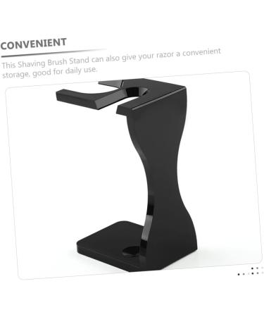 PopetPop 5-Piece Beard Brush Holder & Razor Rack Set - Safety Plastic Shaving Organizer for Men (12x7.2cm) - Black - Buy Online on GoSupps.com