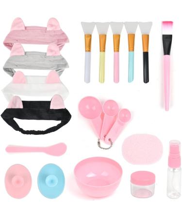 Buy Fororeh 20-Piece Silicone Mask Brush Set with Hair Bands & Bowl | Ideal Face Mask Brushes for Girls | DIY Beauty Products - Buy Online on GoSupps.com