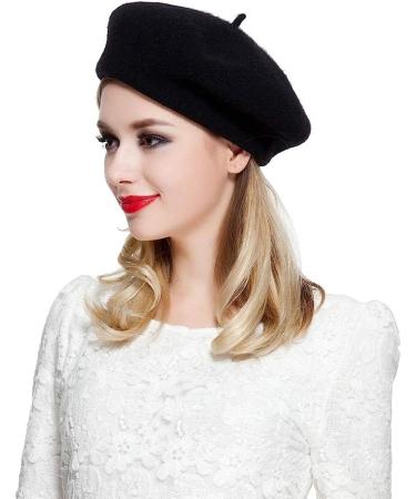 Jolbndcv 6PCS Wool French Beret Hat Set - Fashionable Winter Outdoor Beanie Hats for Women in White, Gray, Black, Red, and Khaki - Buy Online on GoSupps.com
