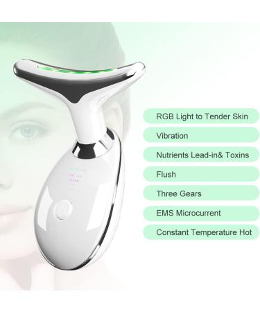 Firming Wrinkle Removal Face Massager | Double Chin Reducer Skin Care Device with 3 Color Modes | Lift, Tighten, & Smooth Sagging Skin | Facial & Neck Massager (White) - Buy Online on GoSupps.com