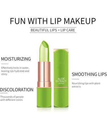 4Pcs Aloe Vera Lipstick Color Changing Lipstick Jelly Lipstick Long Lasting Moisturizer Lip Balm Magic Temperature Color Change Lip Gloss Set - Buy Online on GoSupps.com