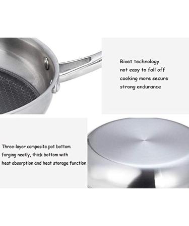 DameCo Induction Pot Saucepan Frying pan Non-Stick Pan Stainless Steel Frying Pan Omelette Pan Breakfast Pot Nonstick Metal Utensil Saucepan Frying Pan (Size : 30CM) () Interesting - Buy Online on GoSupps.com